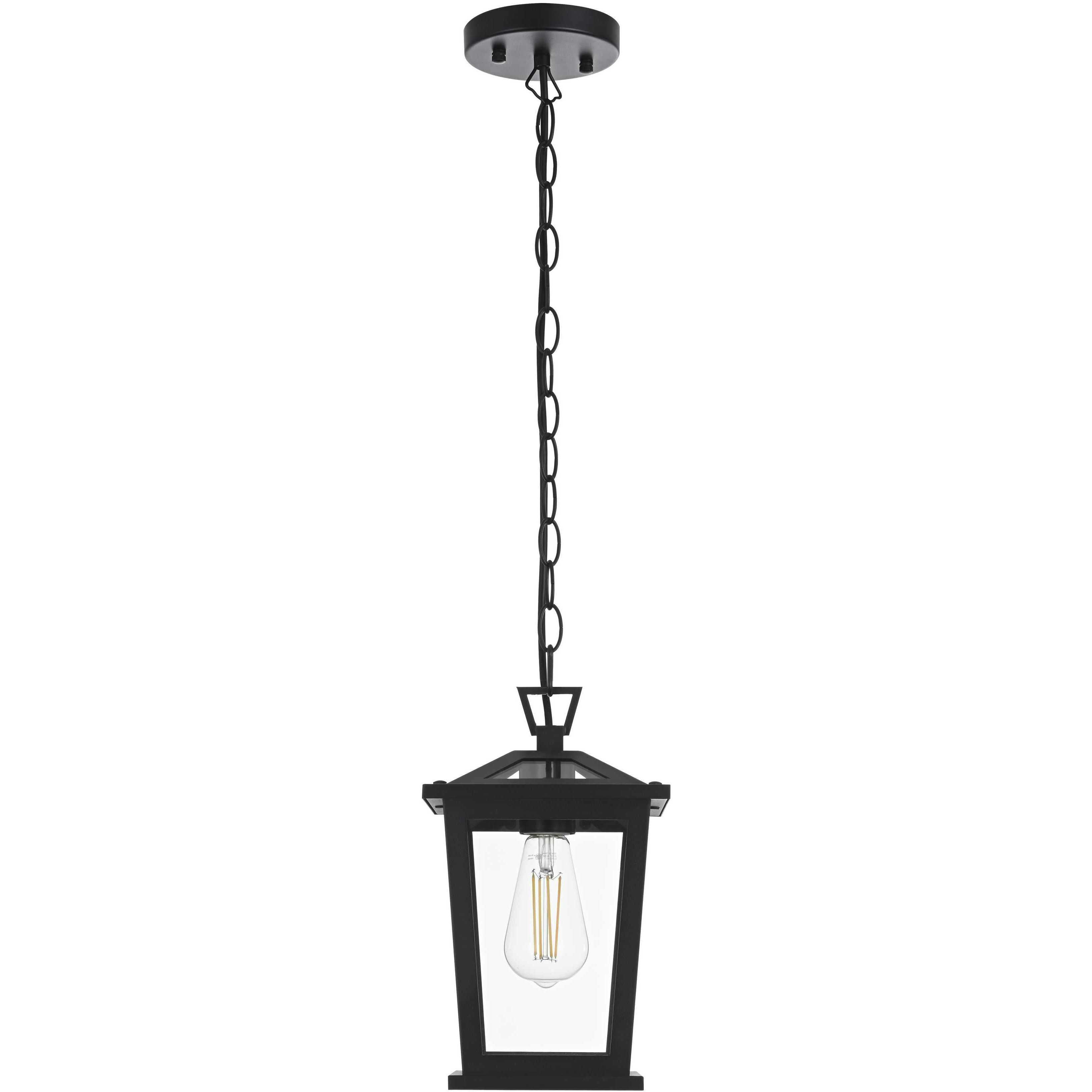Cayman 1 Light 7 inch Black Outdoor Pendant