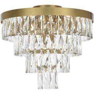 Josephine 6 Light 18 inch Satin Gold Flush Mount Ceiling Light