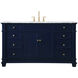 Wesley 60 X 22 X 35 inch Blue Vanity Sink Set