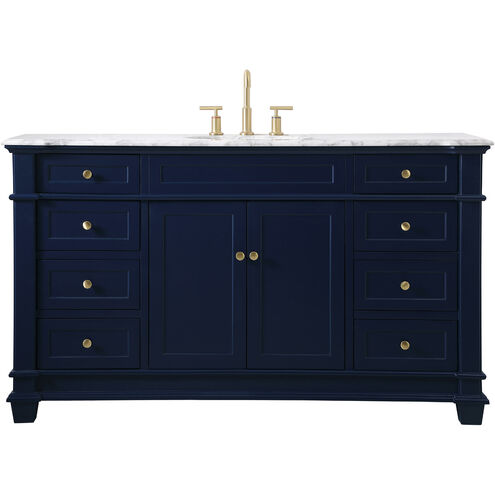 Wesley 60 X 22 X 35 inch Blue Vanity Sink Set