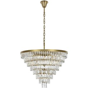 Josephine 29 Light 36 inch Satin Gold Chandelier Ceiling Light