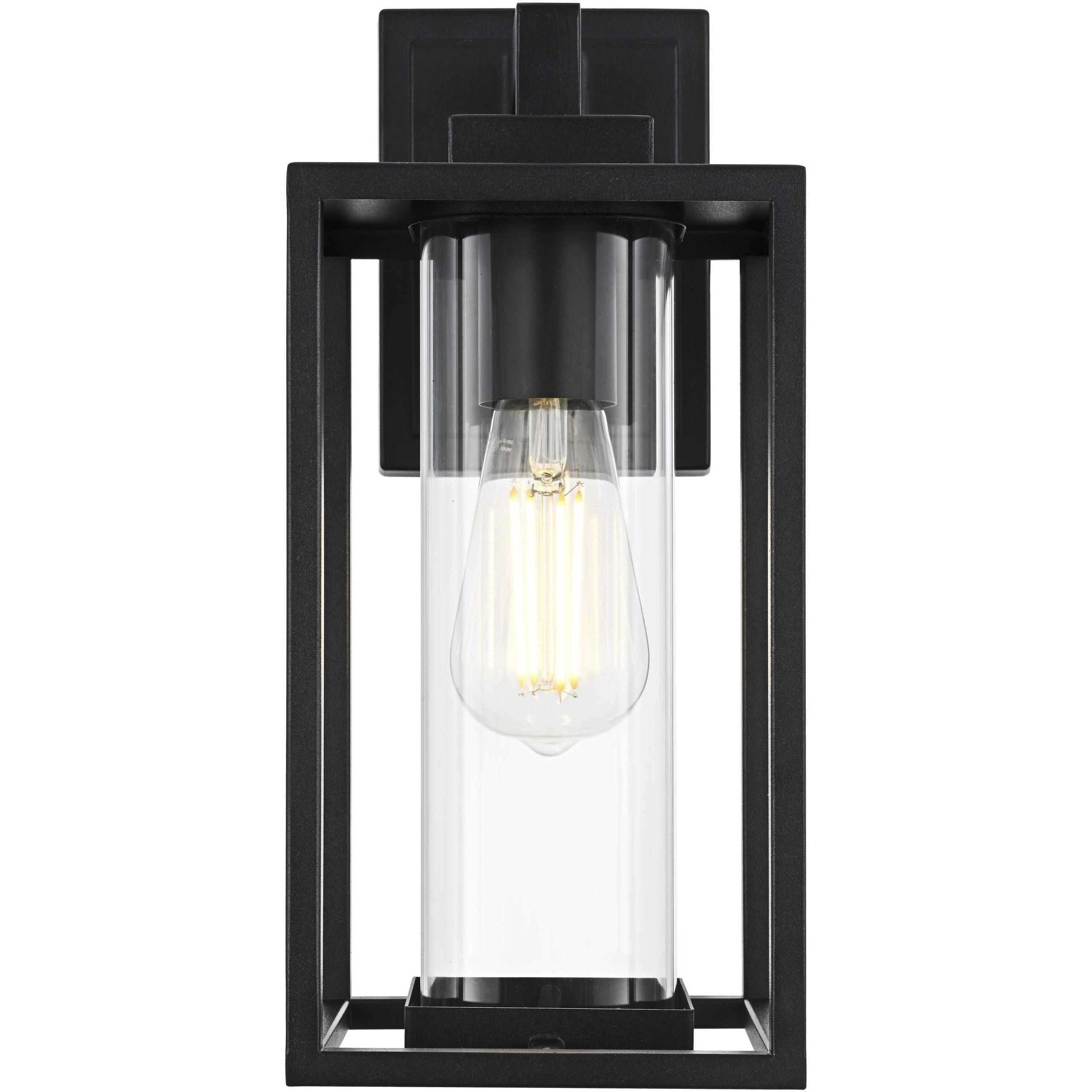 Memphis 1 Light 13.5 inch Black Outdoor Wall Sconce