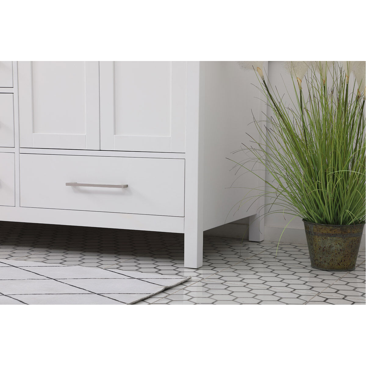 Irene 60 X 22 X 34 inch White Vanity Sink Set