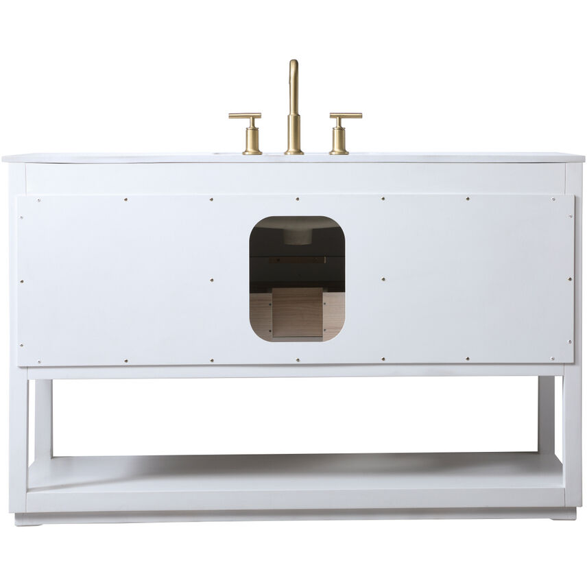 Larkin 54 X 22 X 34 inch White Vanity Sink Set