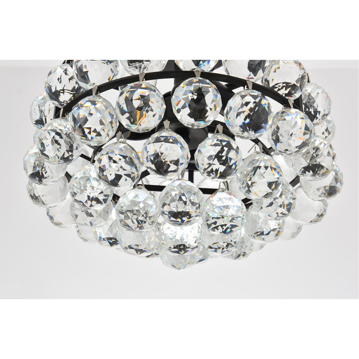 Savannah 3 Light 12 inch Black Flush Mount Ceiling Light