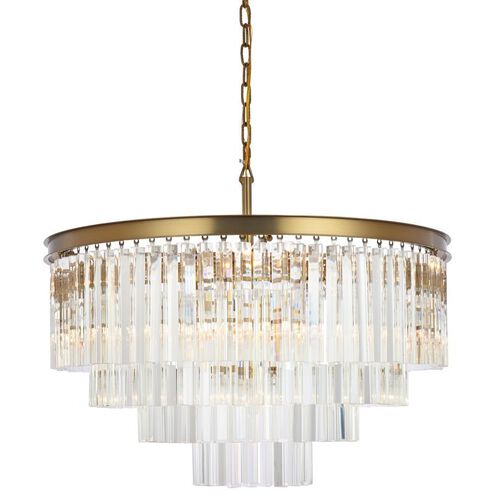 Sydney 17 Light 32 inch Satin Gold Chandelier Ceiling Light