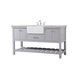 Clement 60 X 22 X 34 inch Grey Bathroom Vanity Cabinet
