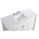 Lexington 48 X 21.5 X 35 inch Antique White Vanity Sink Set