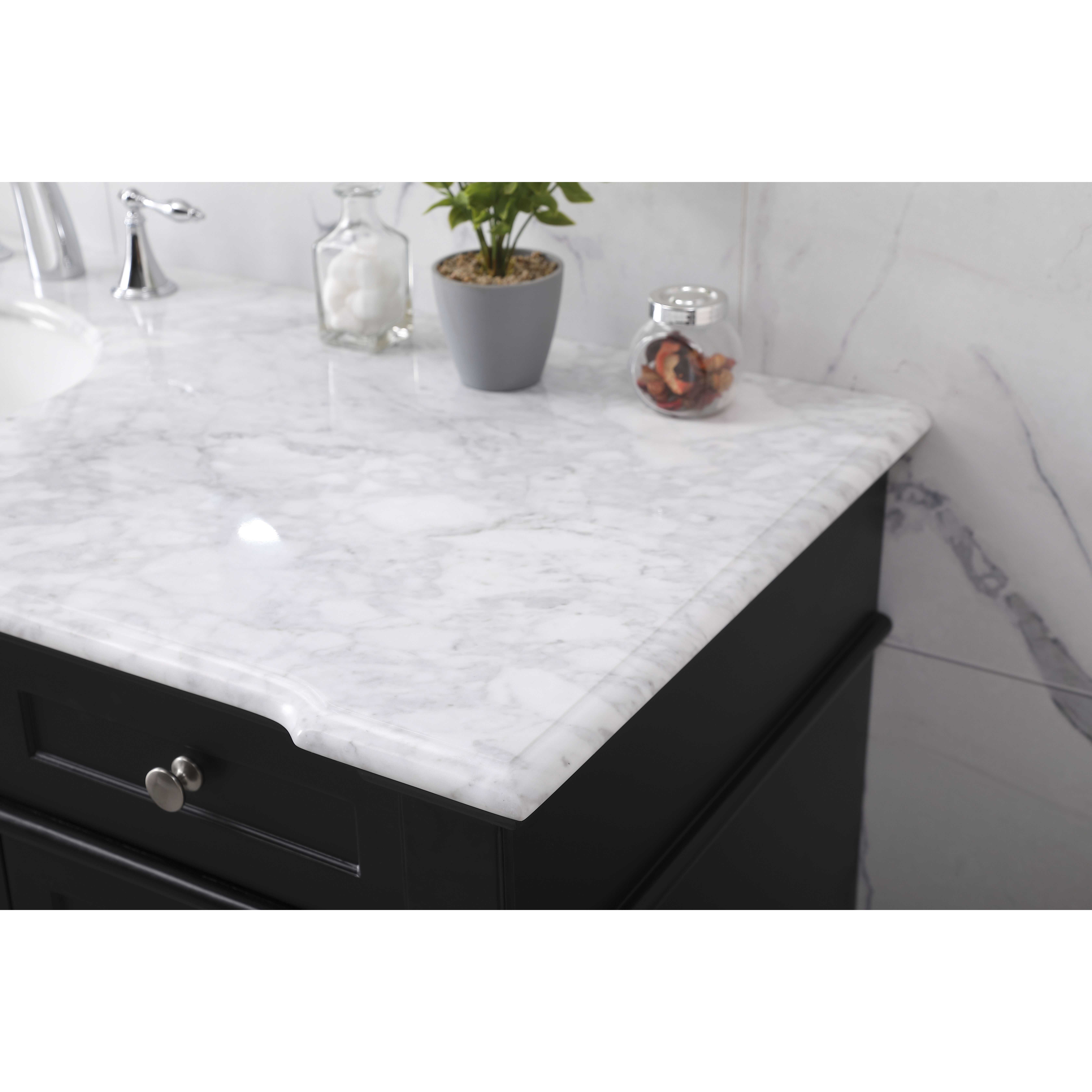 Wesley 60 X 22 X 35 inch Black Vanity Sink Set