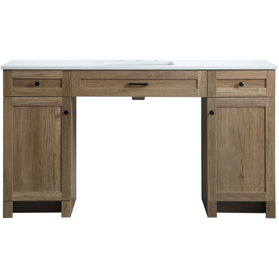 Cooper 60 X 19 X 34 inch Natural Oak Vanity Sink Set