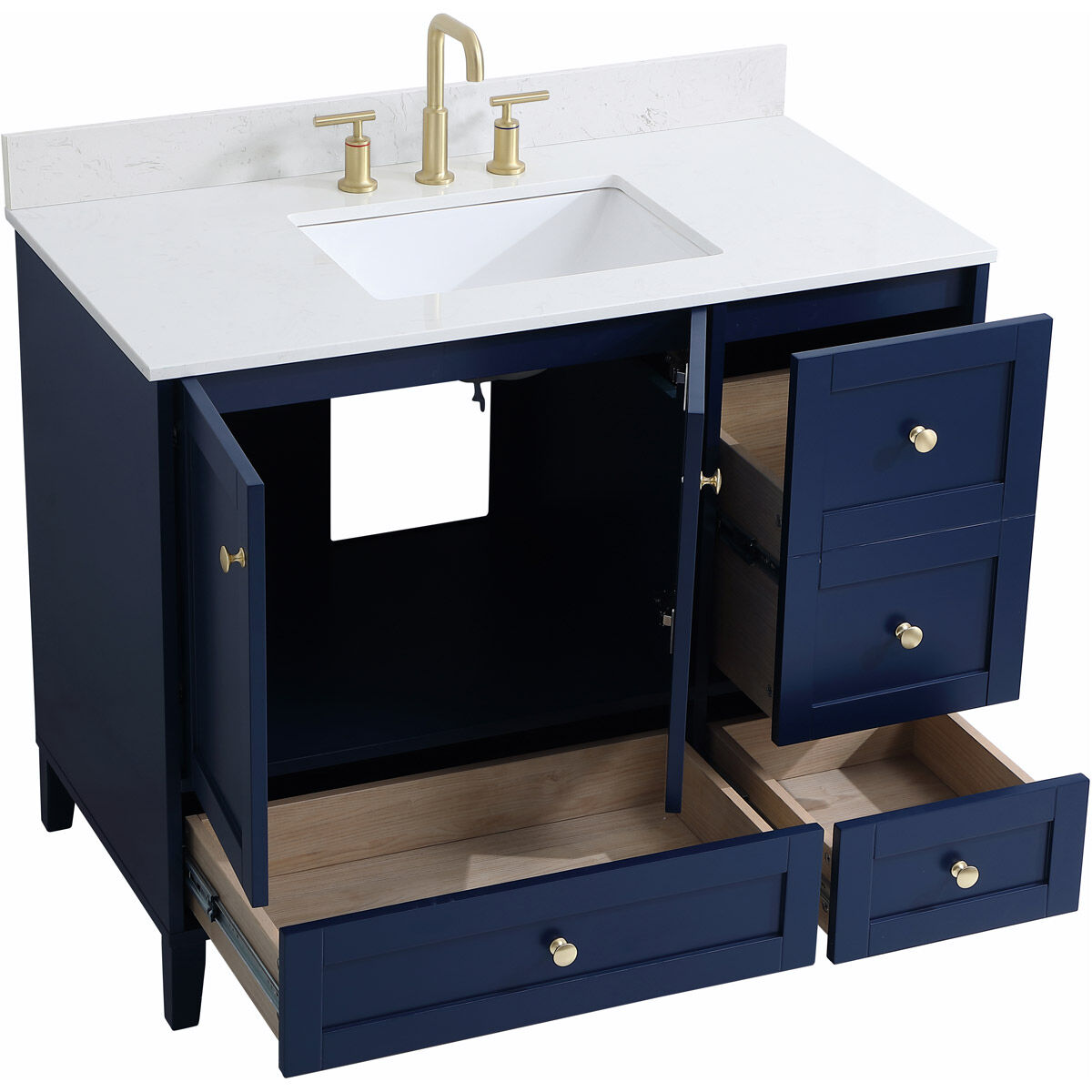 Sommerville 42 X 22 X 34 inch Blue Vanity Sink Set