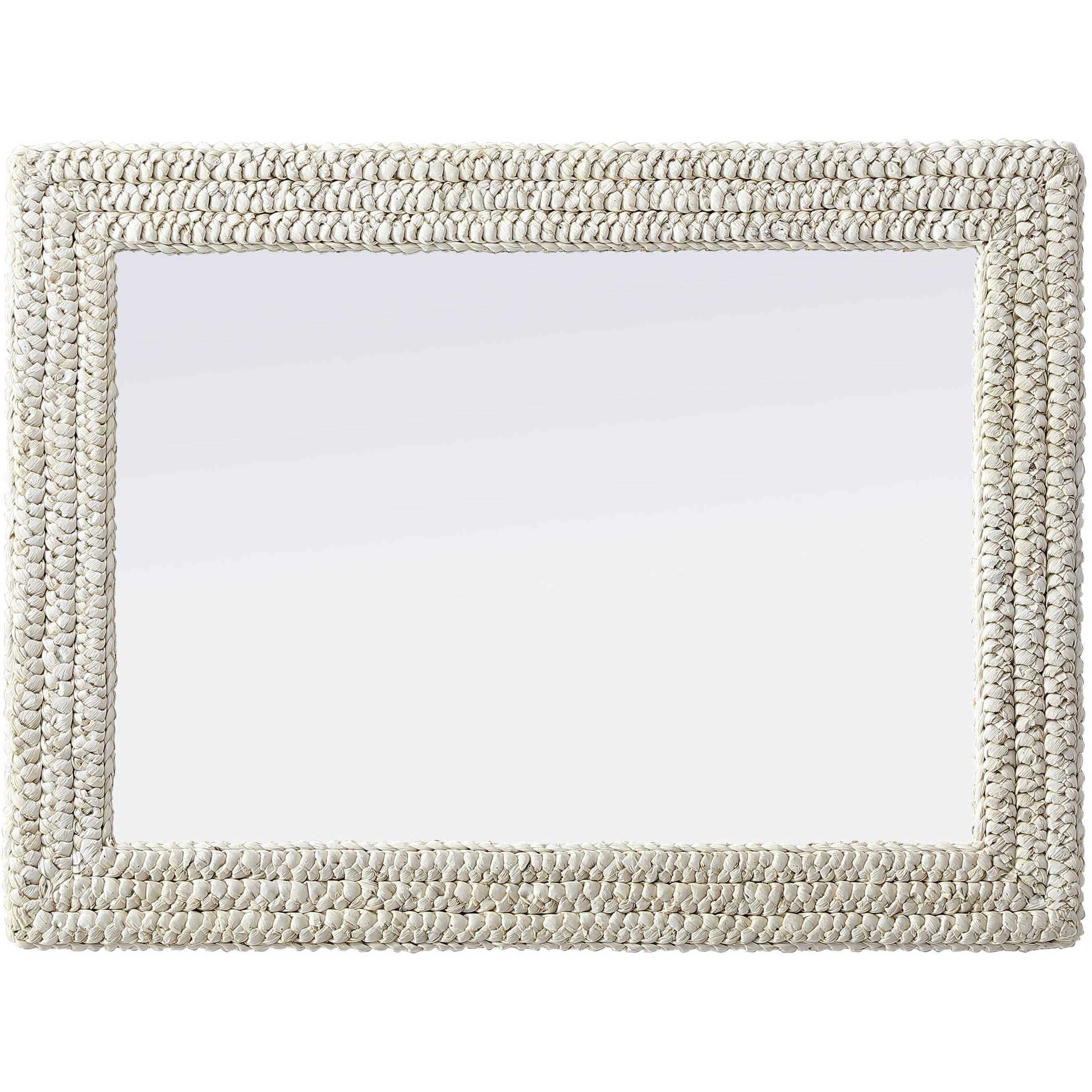 Marlowe 36 X 27 inch Linen White Mirror
