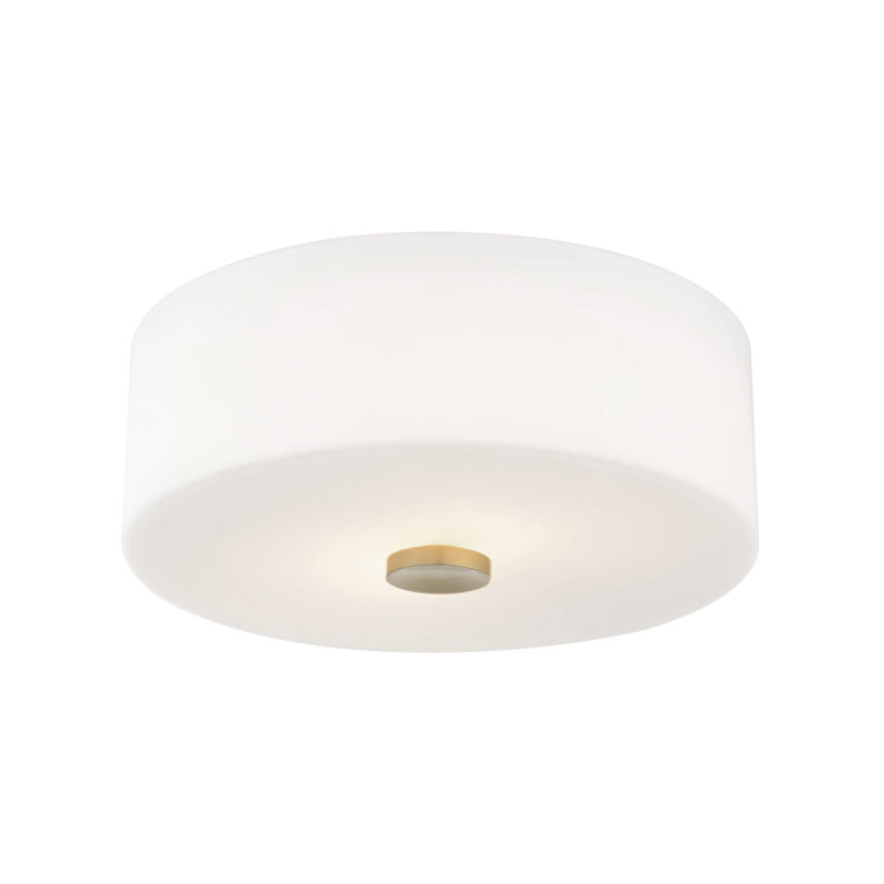 Sophie 2 Light 11.75 inch Aged Brass Flush Mount Ceiling Light