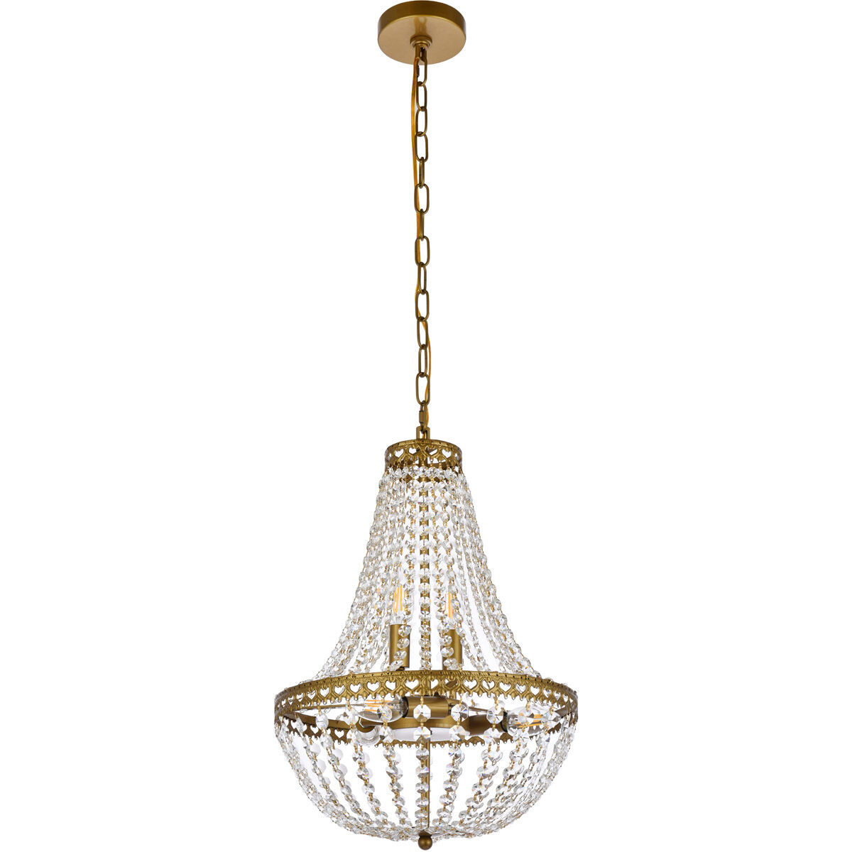 Valeria 5 Light 14 inch Brass Pendant Ceiling Light