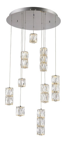Polaris LED 20 inch Chrome Pendant Ceiling Light, Urban Classic