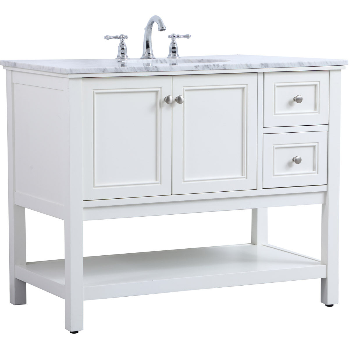Metropolis 42 X 22 X 33.75 inch White Vanity Sink Set