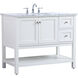 Metropolis 42 X 22 X 33.75 inch White Vanity Sink Set