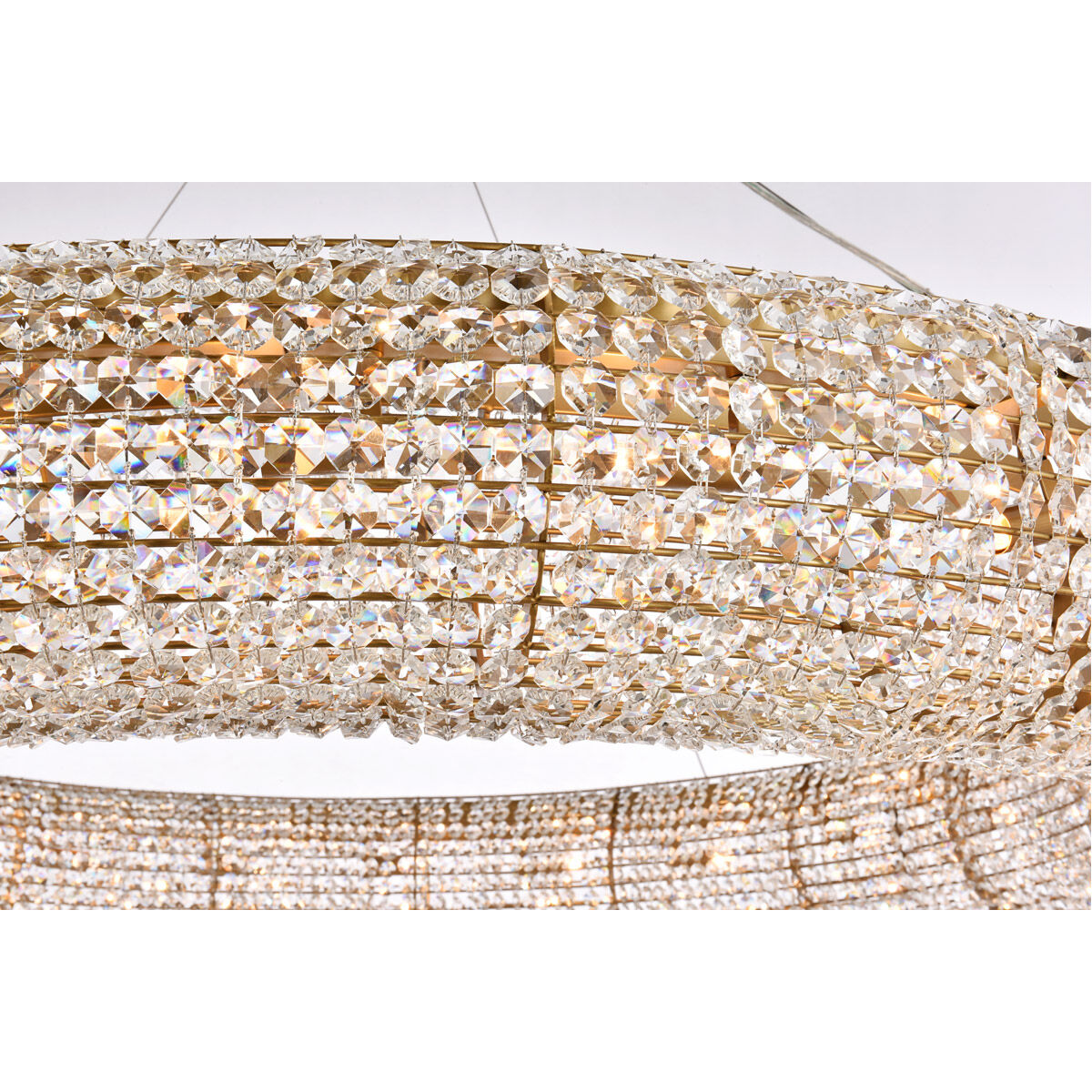 Paris 24 Light 59 inch Brass Chandelier Ceiling Light in Gold