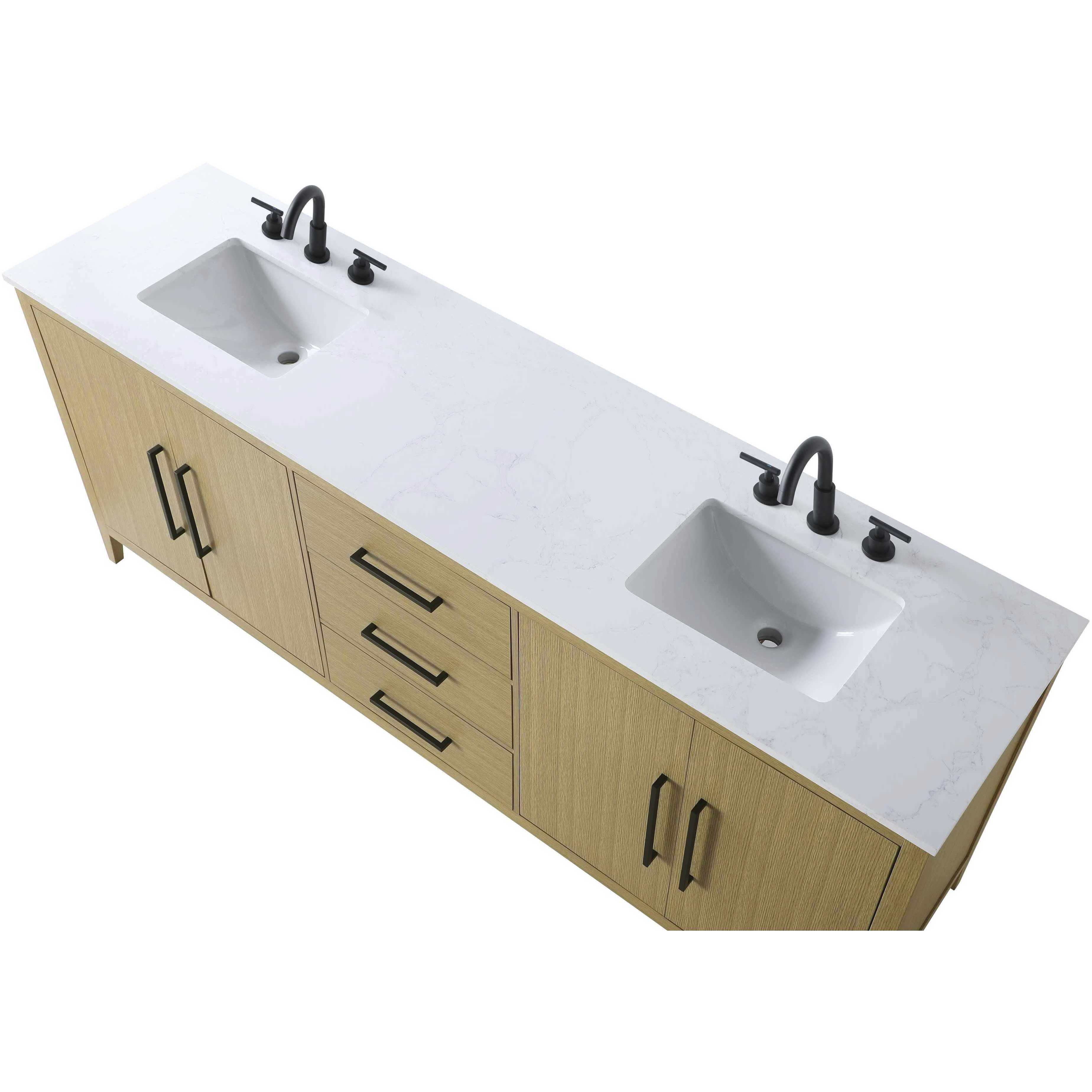 Millie 84 X 35 inch Honey Brown Bathroom Vanity Cabinet