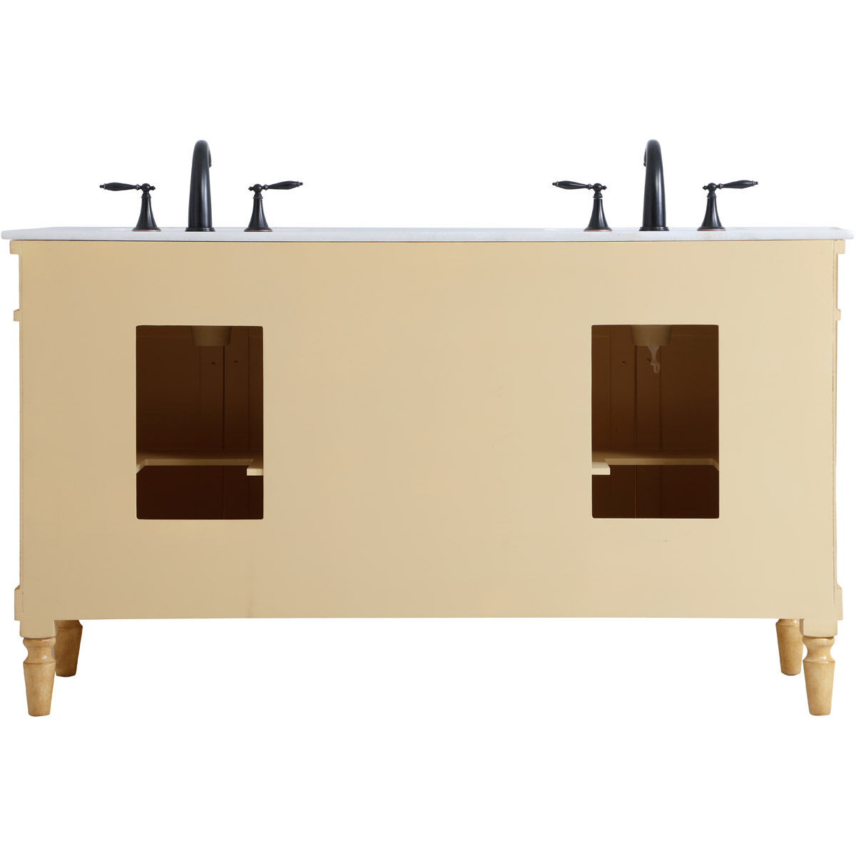 Lexington 60 X 21.5 X 35 inch Antique Beige and Antique Bronze Vanity Sink Set in Antique Brass
