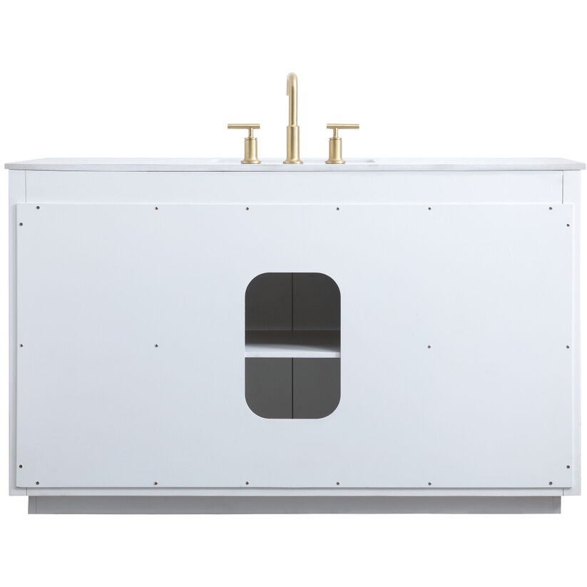 Blake 54 X 22 X 34 inch White Vanity Sink Set