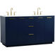 Blake 60 X 22 X 34 inch Blue Vanity Sink Set