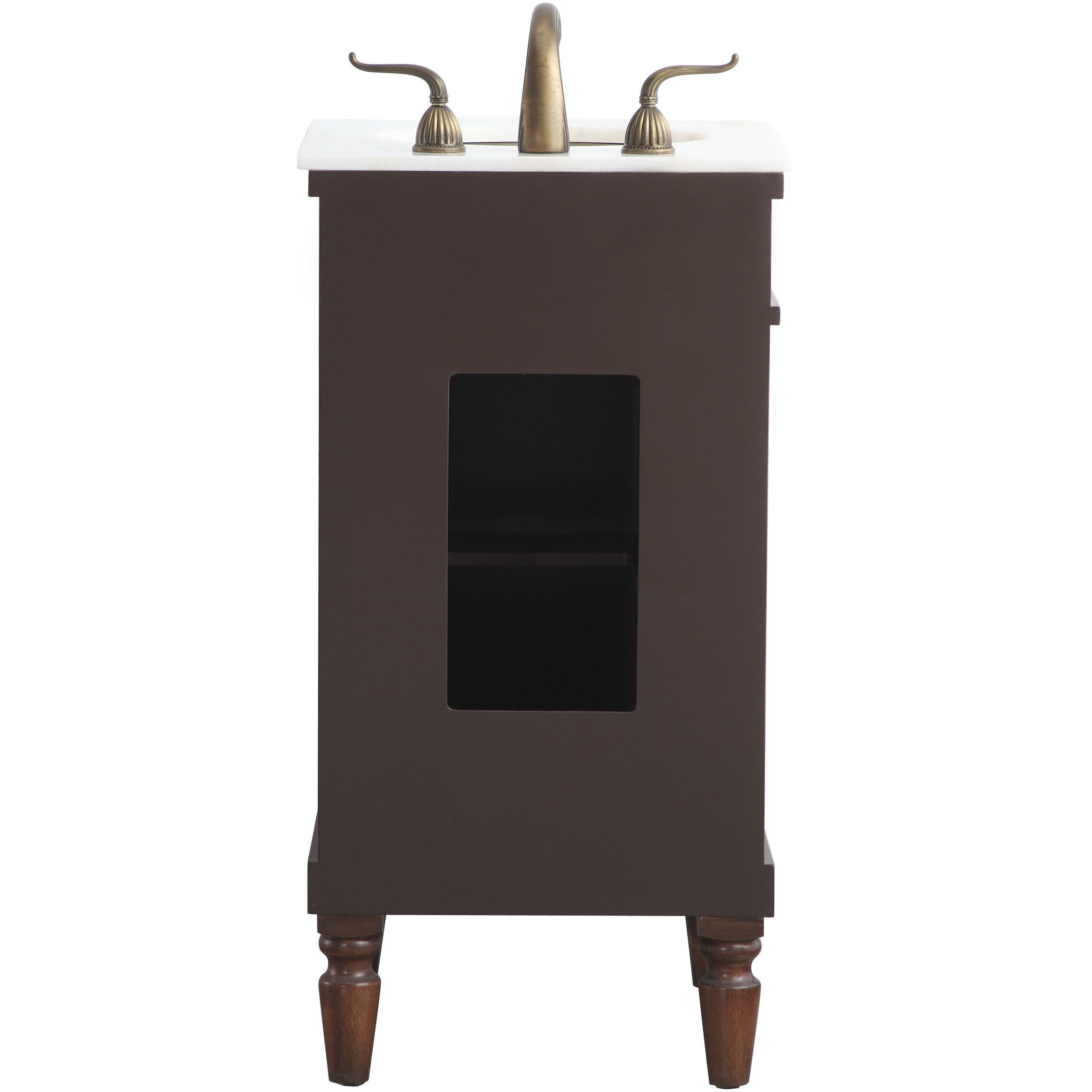 Lexington 19 X 18 X 35 inch Walnut Vanity Sink Set 