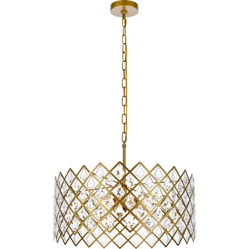 Lyla 5 Light 21 inch Brass Pendant Ceiling Light