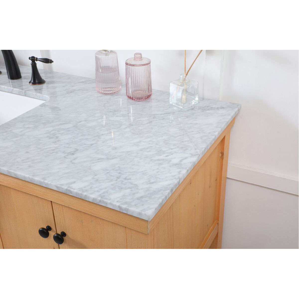 Clement 60 X 22 X 34.13 inch Natural Wood Bathroom Vanity Cabinet