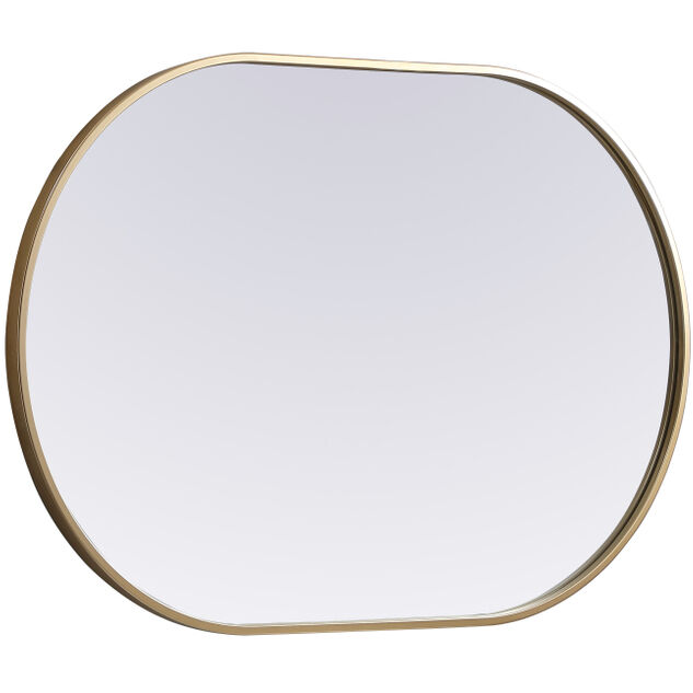 Asha 36 X 24 inch Brass Mirror in 24 x 36