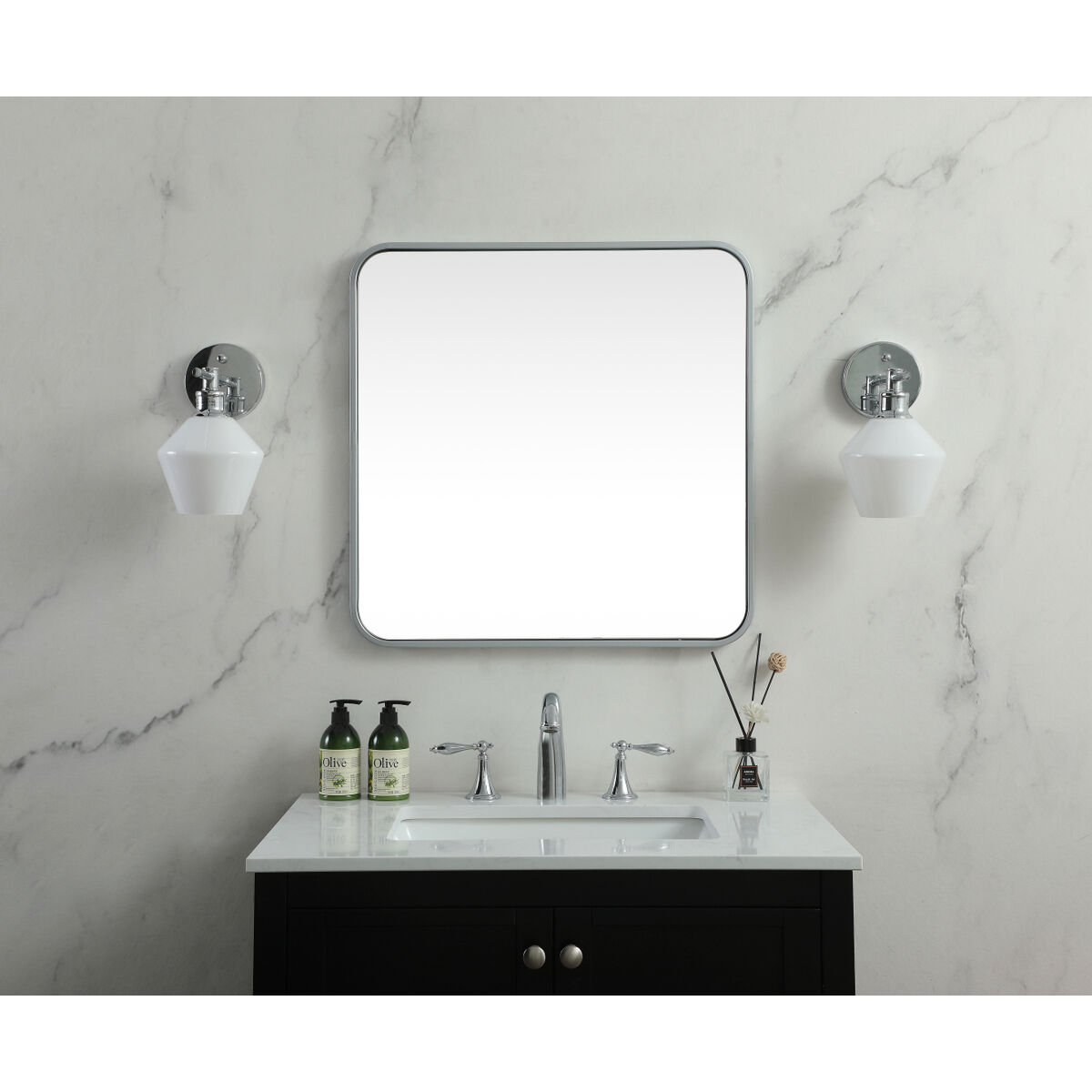 Evermore 24 X 24 inch Silver Vanity Mirror