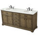 Americana 72 X 22 X 35 inch Driftwood Vanity Sink Set