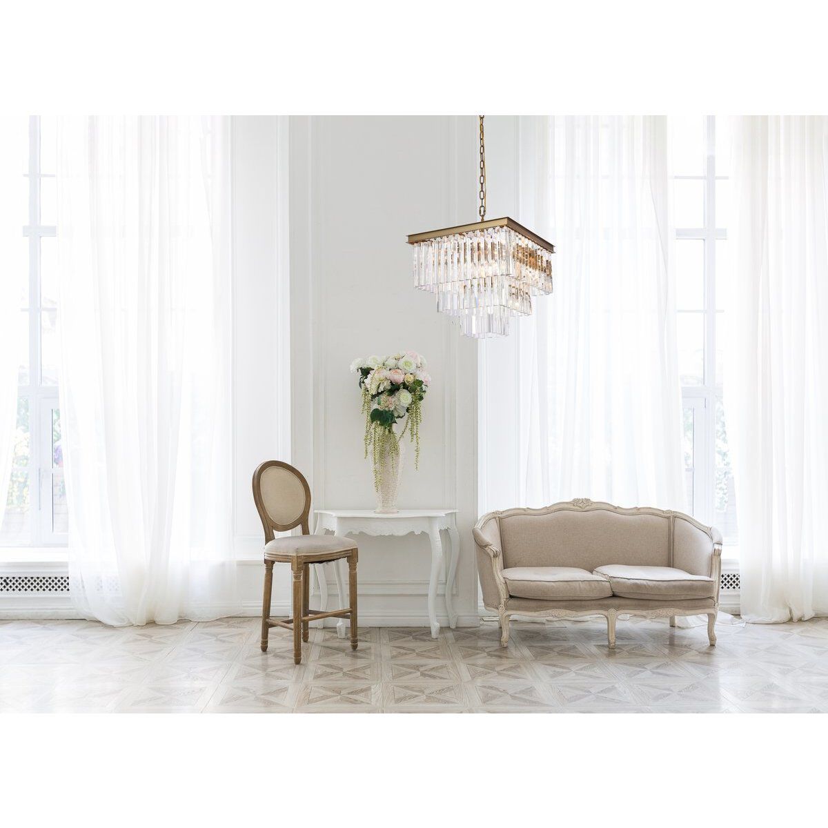 Sydney 13 Light 21.5 inch Satin Gold Chandelier Ceiling Light