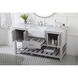 Clement 60 X 22 X 34 inch Grey Bathroom Vanity Cabinet