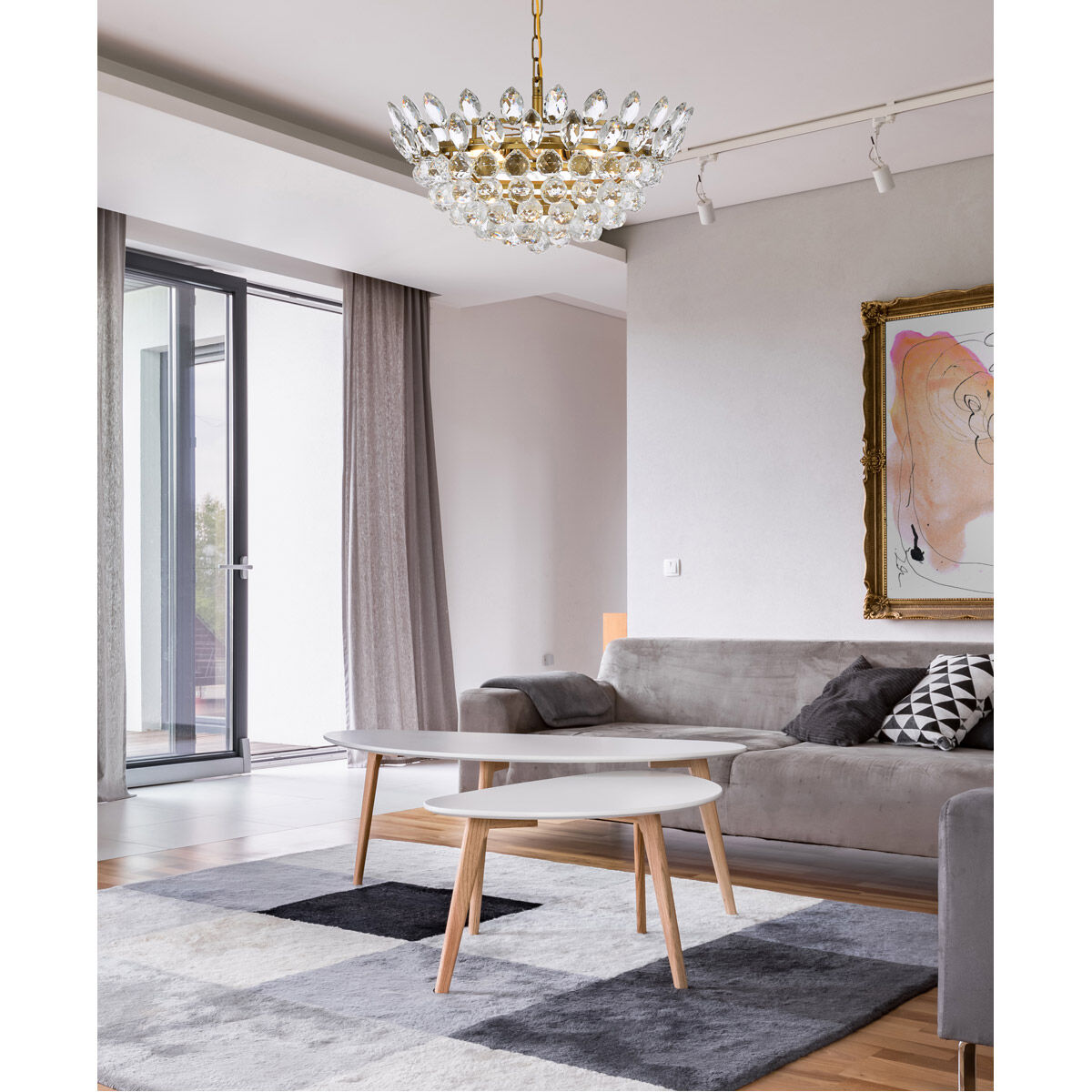 Emilia 5 Light 20 inch Brass Pendant Ceiling Light