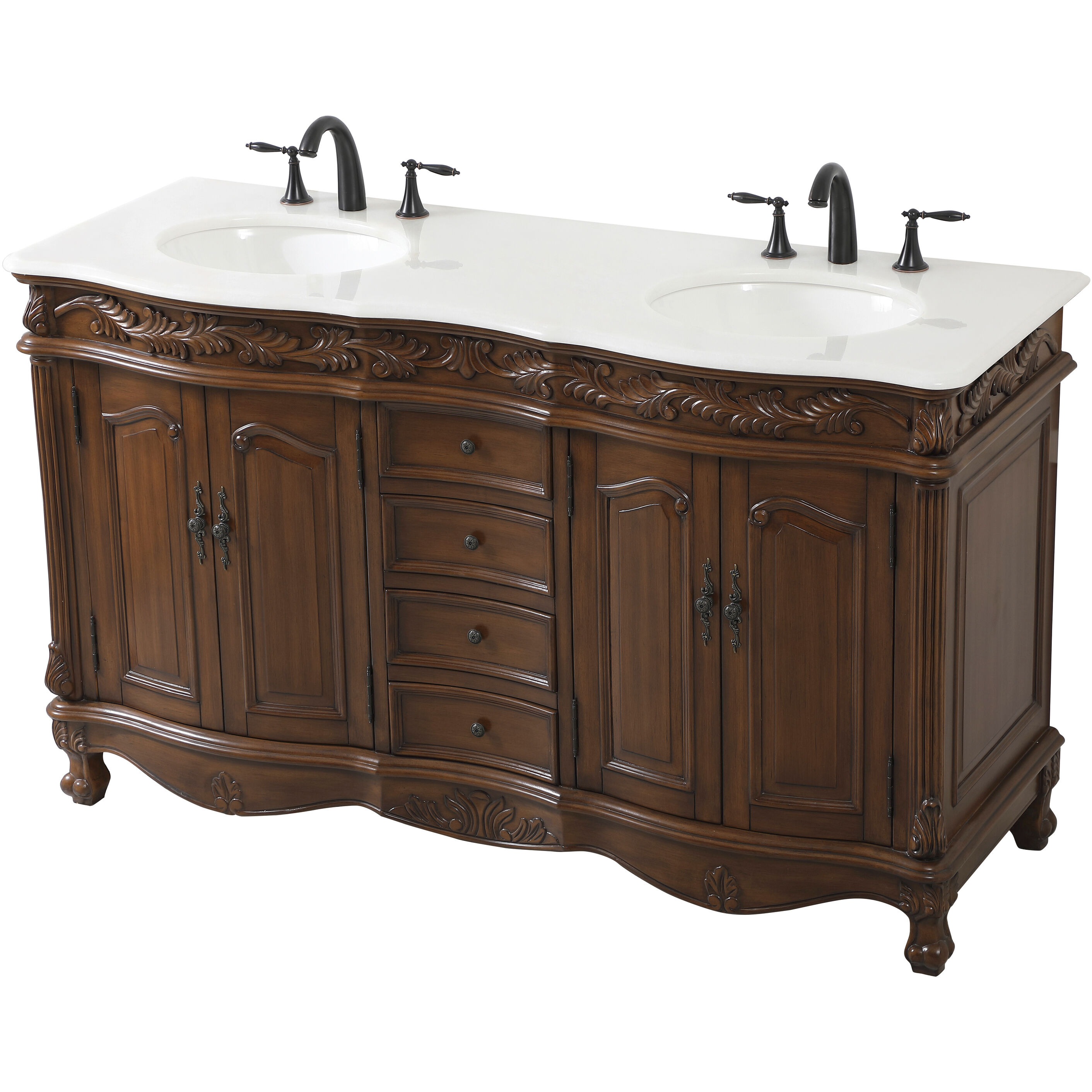 Windsor 60 X 22 X 36 inch Teak Vanity Sink Set