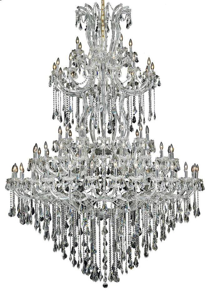 Maria Theresa 85 Light 72 inch Chrome Foyer Ceiling Light in Clear