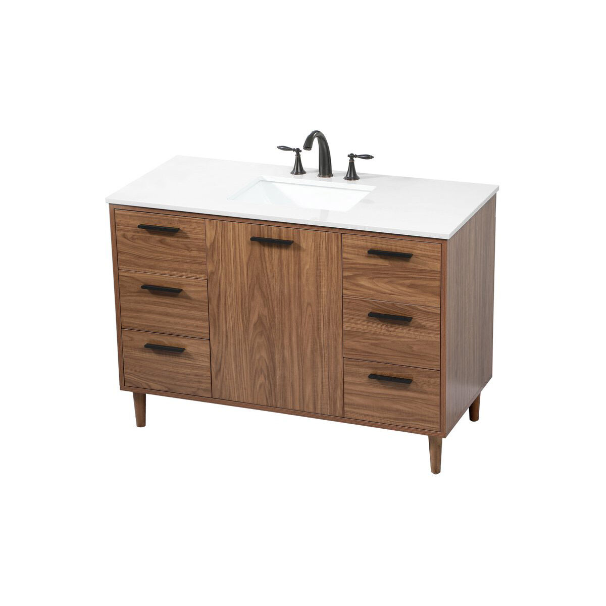 Baldwin 48 X 22 X 34 inch Walnut Brown Vanity Sink Set in Not Included