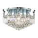 Corona 9 Light 20 inch Chrome Flush Mount Ceiling Light in Royal Cut