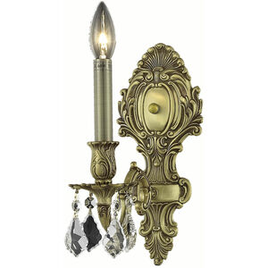 Monarch 1 Light 5 inch French Gold Wall Sconce Wall Light in Clear, Royal Cut