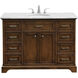 Americana 48 X 35 inch Teak with Carrara White Marble Vanity Set 