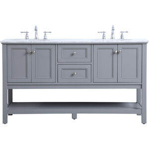 Metropolis 60 X 22 X 34 inch Grey Vanity Sink Set