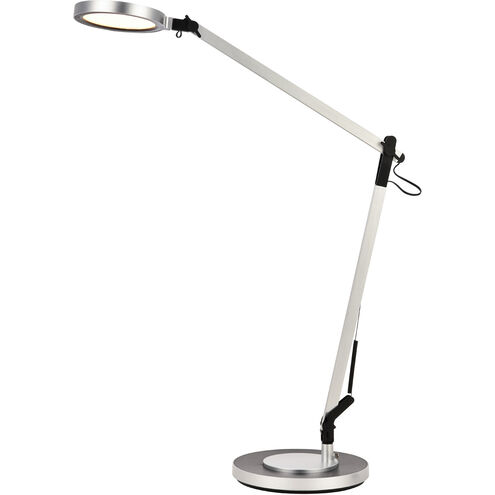 Illumen 35 inch 10 watt Silver LED Desk Lamp Portable Light, with USB Port