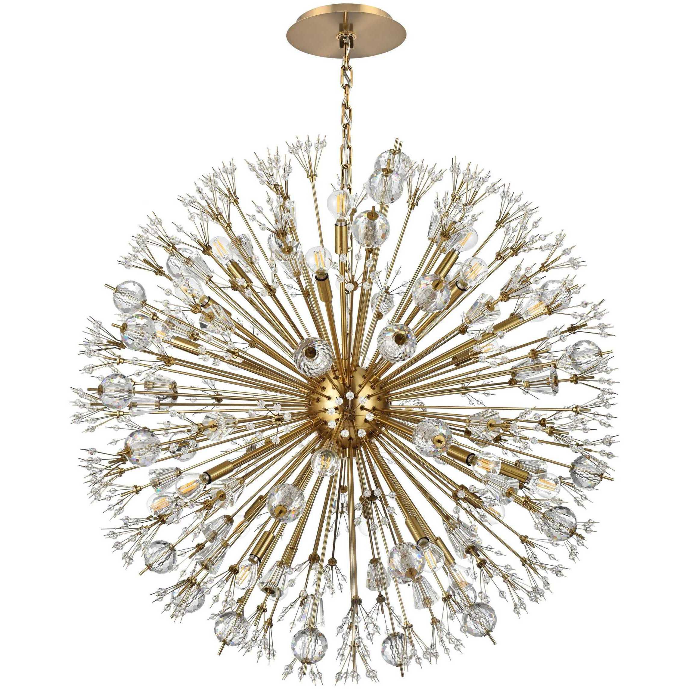 Vera 24 Light 38 inch Gold Pendant Ceiling Light in Satin Gold