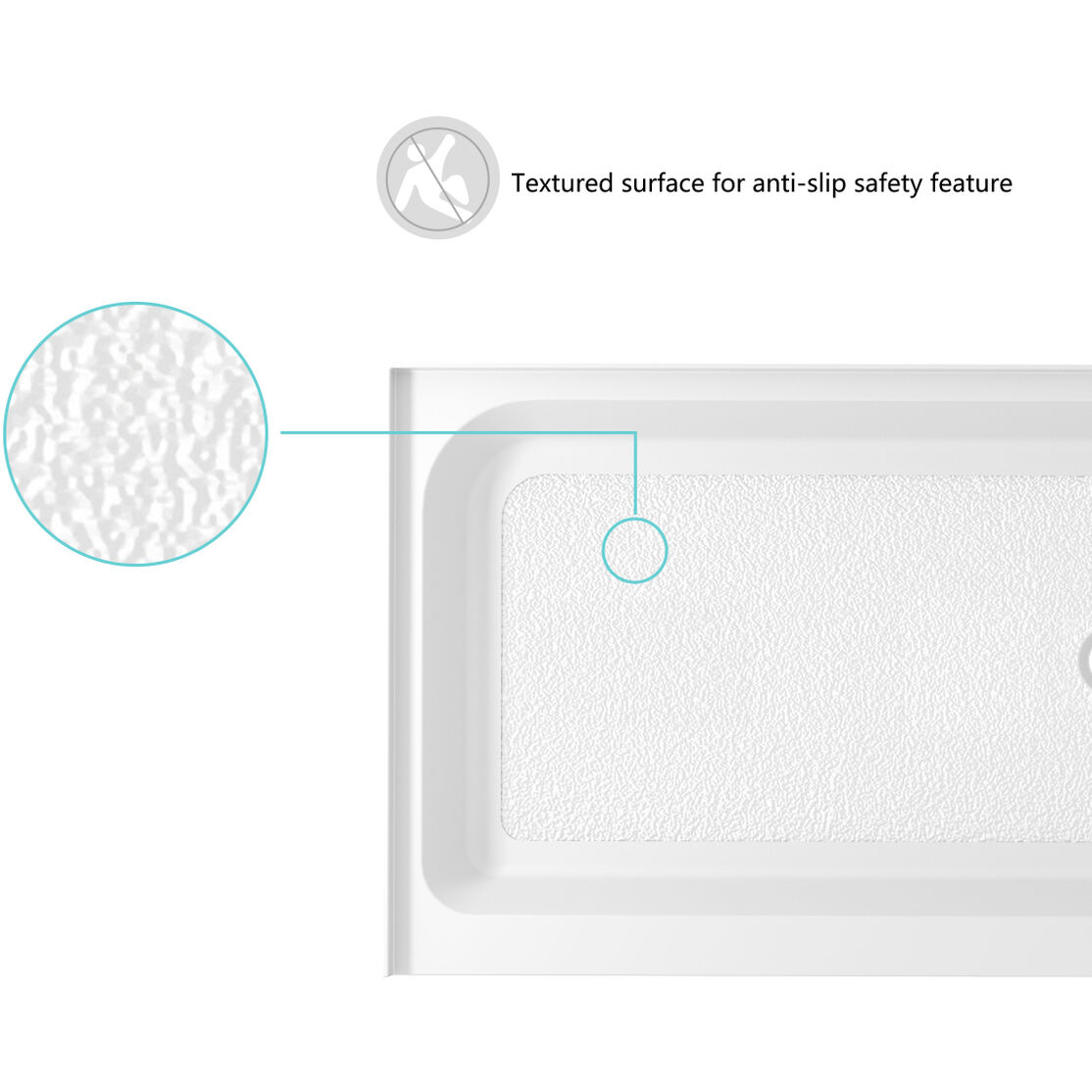 Laredo Glossy White Shower Base