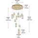 Aston 12 Light 28 inch Satin Gold Pendant Ceiling Light