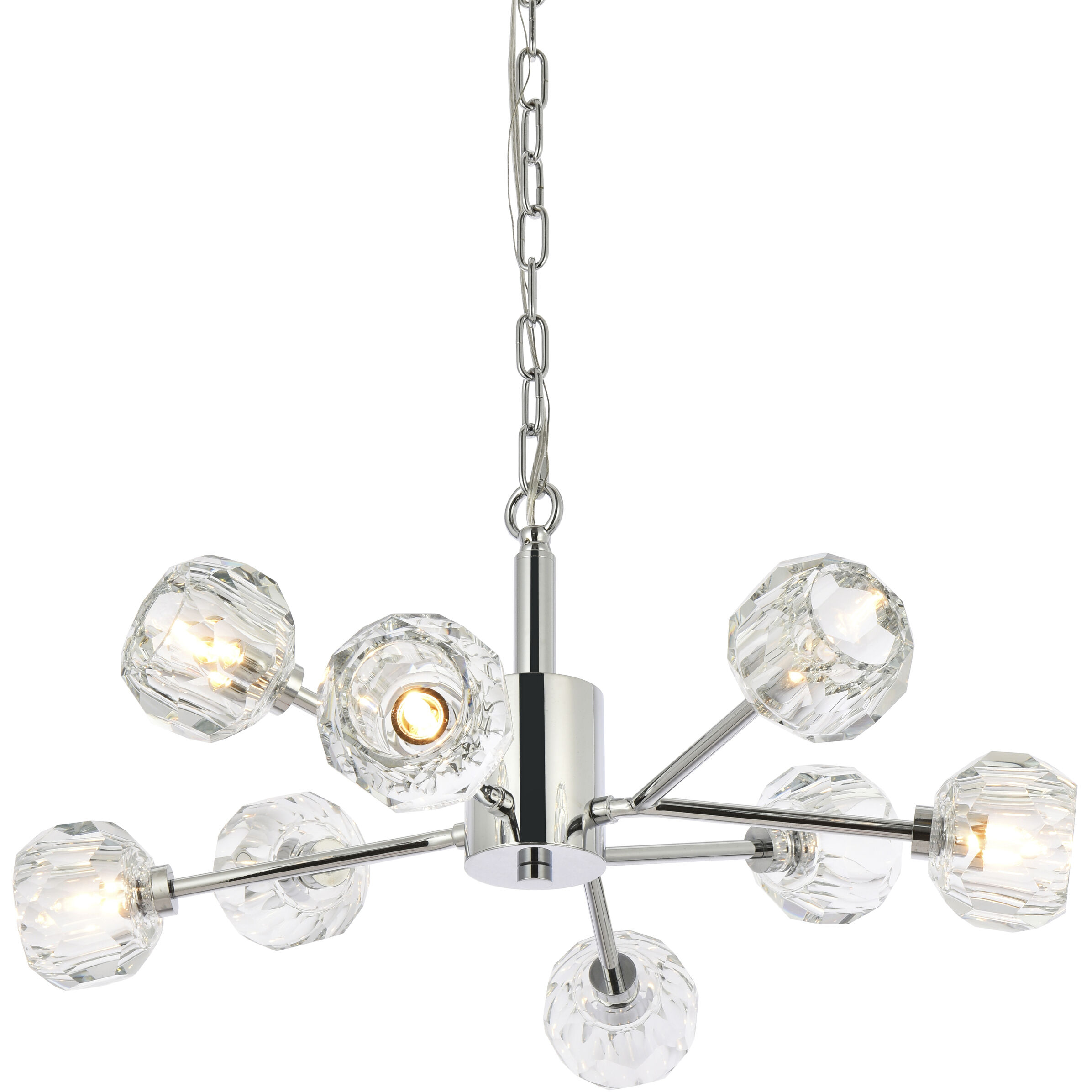 Graham 8 Light 24 inch Chrome Pendant Ceiling Light