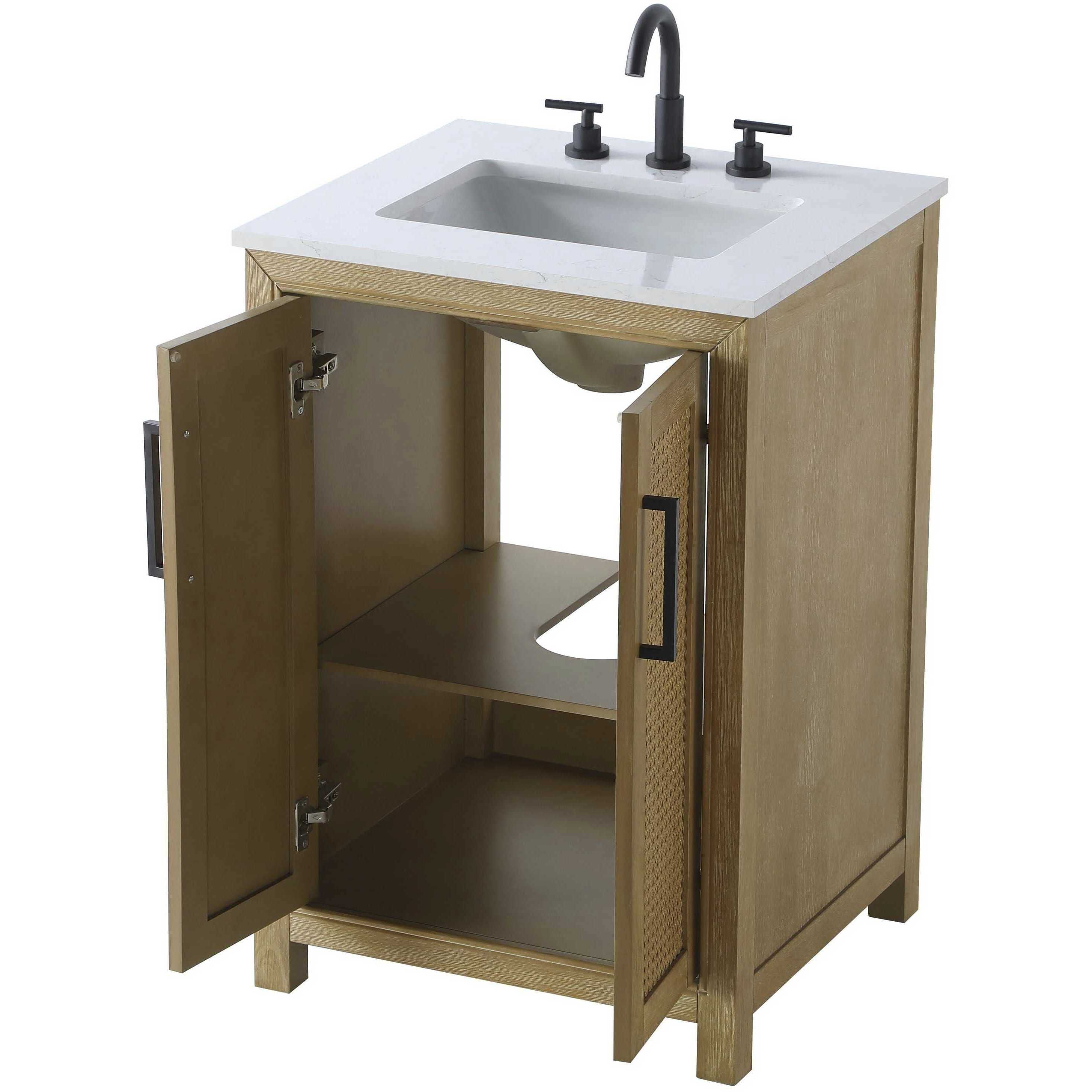Alina 24 X 35 inch Linen Oak Bathroom Vanity Cabinet