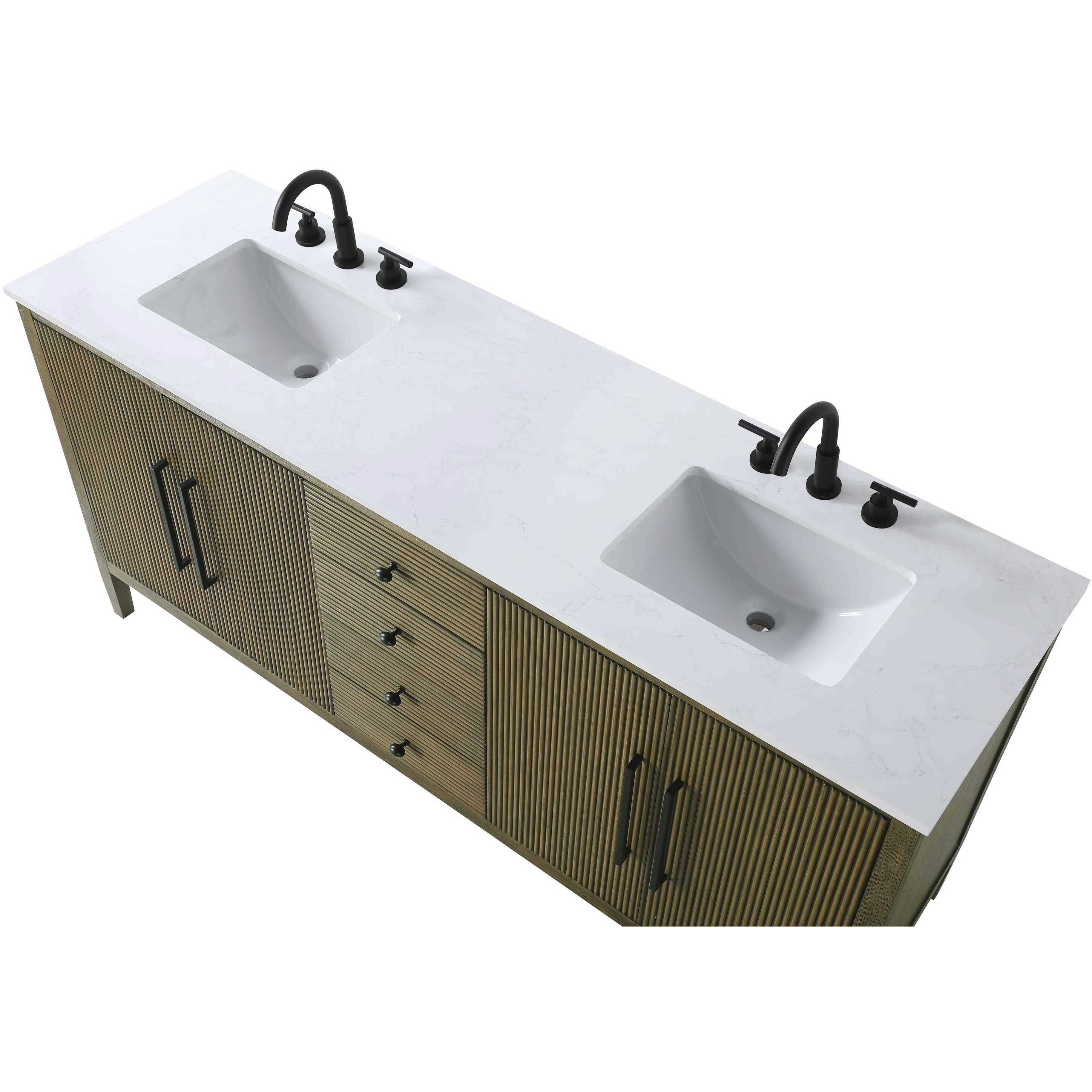 Blakely 72 X 34 inch Hazel Oak Bathroom Vanity Cabinet