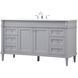 Bennett 60 X 21 X 35 inch Grey Vanity Sink Set